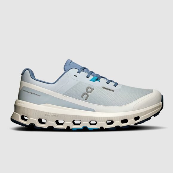 NWT On Women's Cloudvista 2 Waterproof Trail Running Shoes Color: Arctic/White